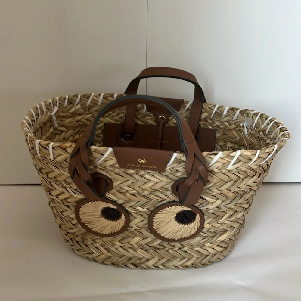 Anya Hindmarch small paper eyes basket bag - Picture 3 of 13